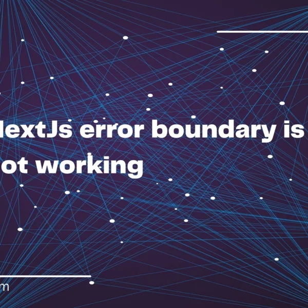 NextJs error boundary is not working